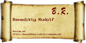 Benedikty Rudolf névjegykártya